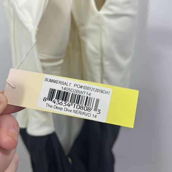 Summersalt The Deep Dive Swimsuit In Sea Urchin and White Sand. Size 14. NWT. - Picture 8 of 12